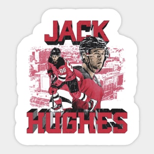 Jack Hughes New Jersey Block Sticker